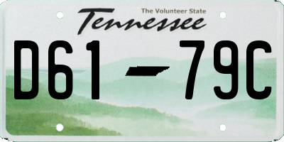TN license plate D6179C