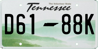 TN license plate D6188K