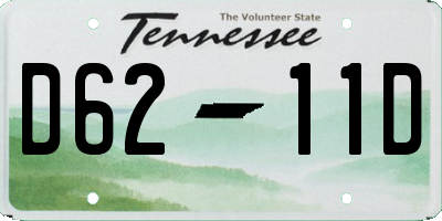 TN license plate D6211D