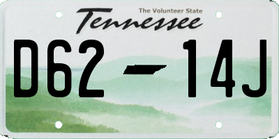 TN license plate D6214J