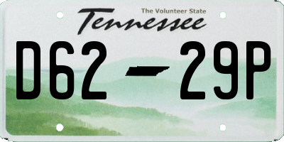 TN license plate D6229P