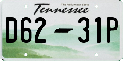 TN license plate D6231P