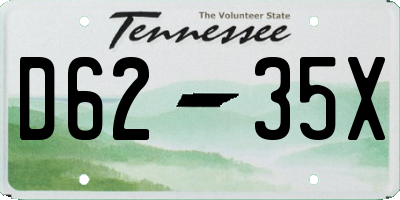 TN license plate D6235X