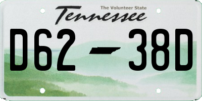 TN license plate D6238D