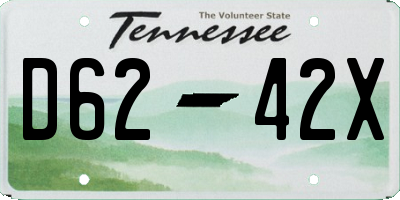 TN license plate D6242X