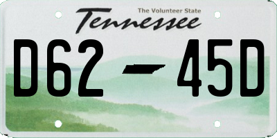 TN license plate D6245D