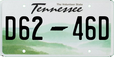 TN license plate D6246D