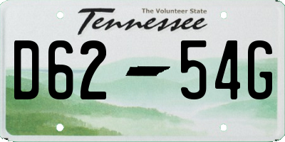 TN license plate D6254G
