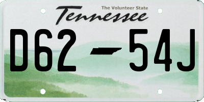 TN license plate D6254J