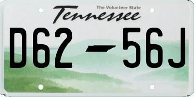TN license plate D6256J