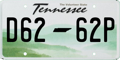 TN license plate D6262P