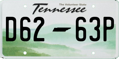 TN license plate D6263P