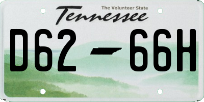 TN license plate D6266H