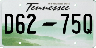 TN license plate D6275Q