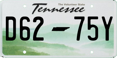 TN license plate D6275Y