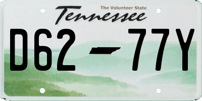 TN license plate D6277Y