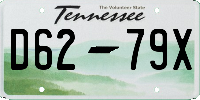 TN license plate D6279X