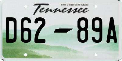 TN license plate D6289A