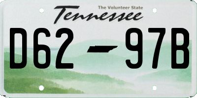 TN license plate D6297B