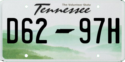 TN license plate D6297H