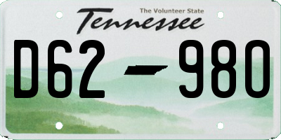 TN license plate D6298O