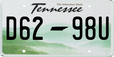 TN license plate D6298U