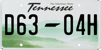 TN license plate D6304H