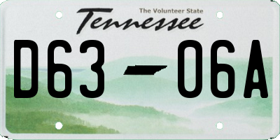 TN license plate D6306A