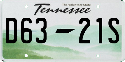 TN license plate D6321S