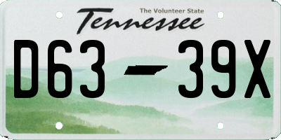 TN license plate D6339X