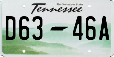 TN license plate D6346A