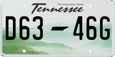 TN license plate D6346G