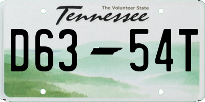 TN license plate D6354T