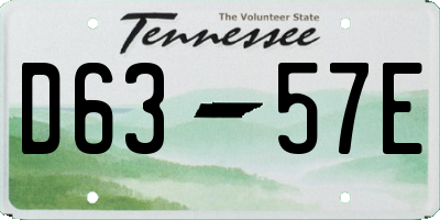TN license plate D6357E