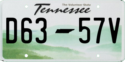 TN license plate D6357V