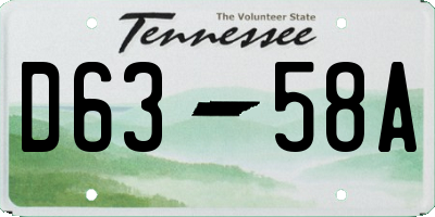 TN license plate D6358A