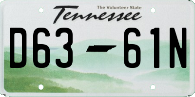 TN license plate D6361N