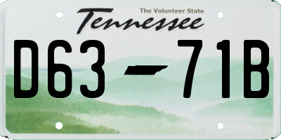 TN license plate D6371B