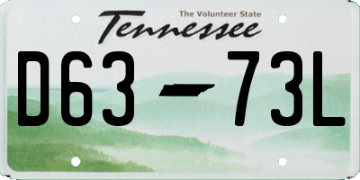 TN license plate D6373L