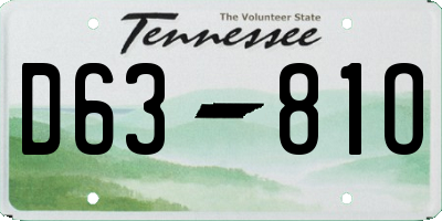 TN license plate D6381O
