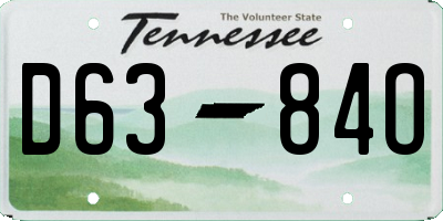 TN license plate D6384O