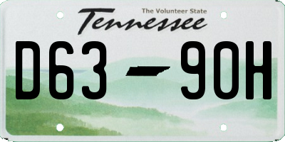 TN license plate D6390H