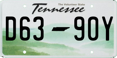 TN license plate D6390Y