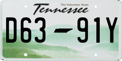 TN license plate D6391Y