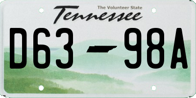 TN license plate D6398A