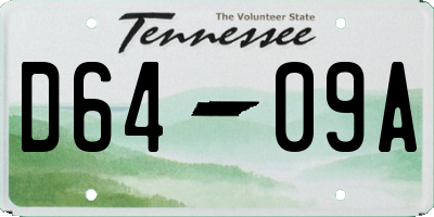 TN license plate D6409A
