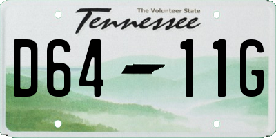 TN license plate D6411G