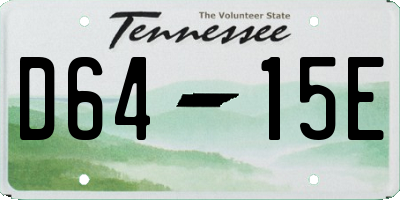 TN license plate D6415E