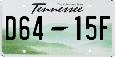 TN license plate D6415F