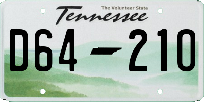 TN license plate D6421O